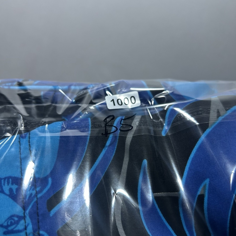 Hawaiian Island Creations Board Shorts Mens 38 Blue Graphic Tribal Print Y2K HIC - Picture 8 of 8